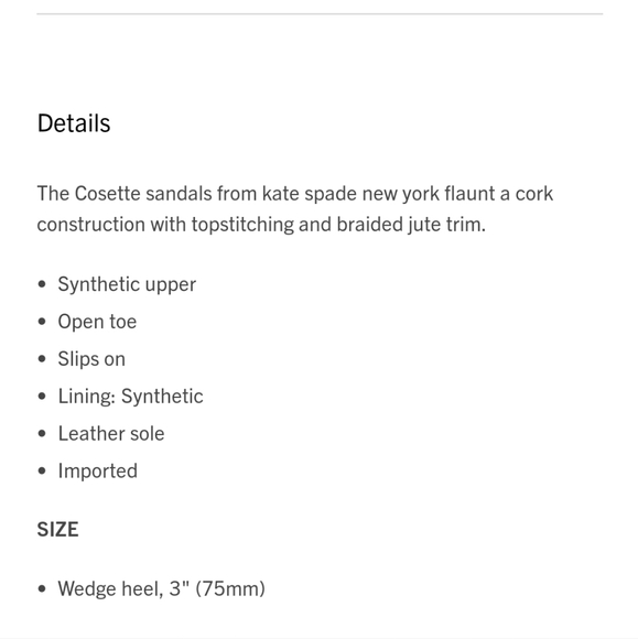 Kate spade Cosette natural wedge - Picture 2 of 9